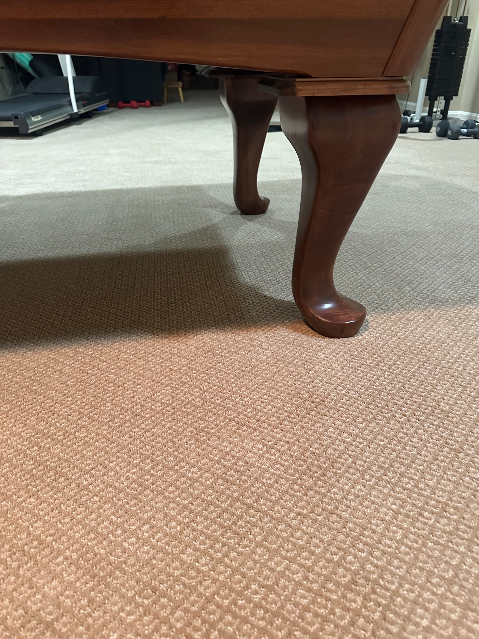 Wooden pool table leg