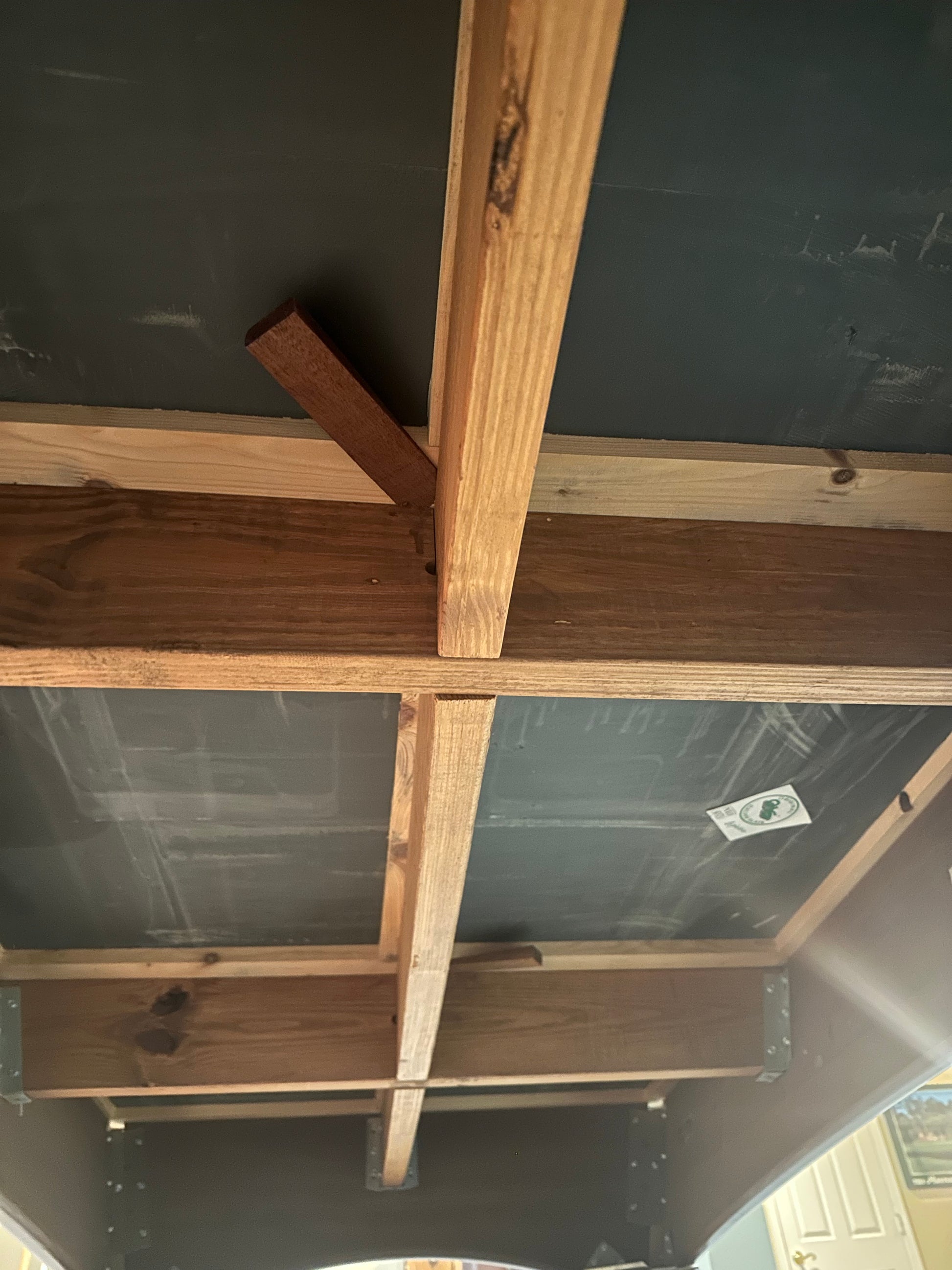 underneath pool table