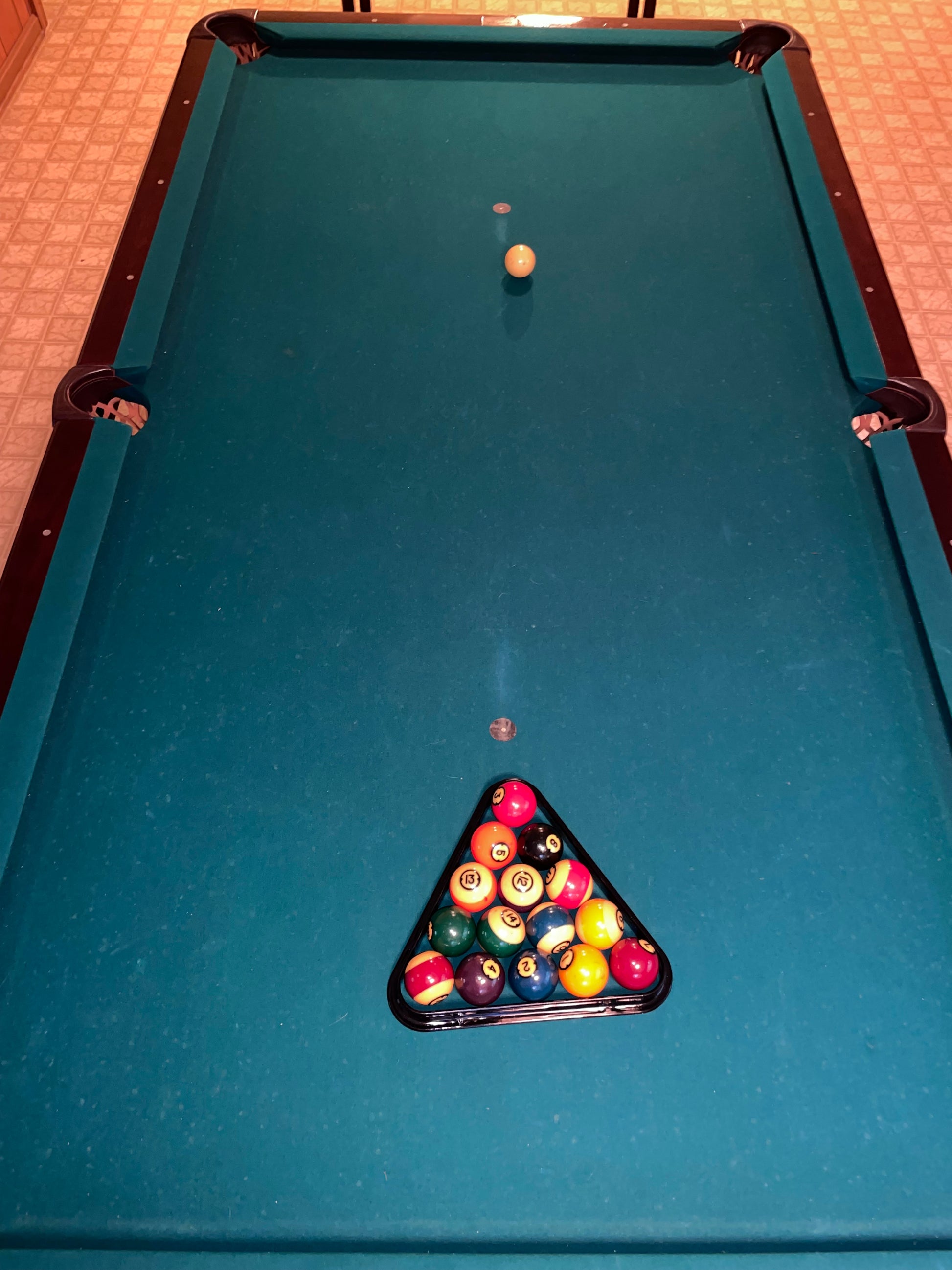 Overhead view w/ balls