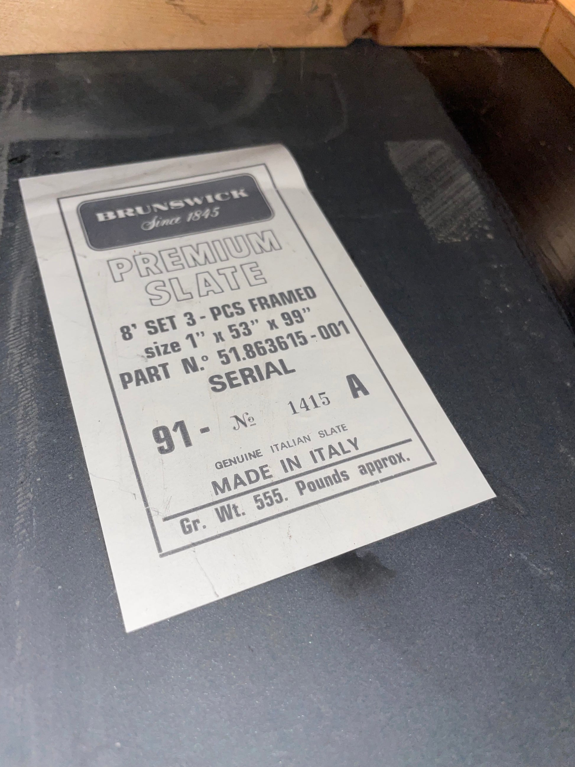 Table slate label