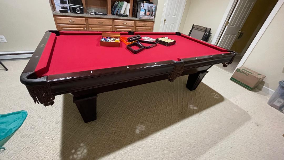 8' Brunswick Brookstone II Cherry Pool Table - Bel Air, MD