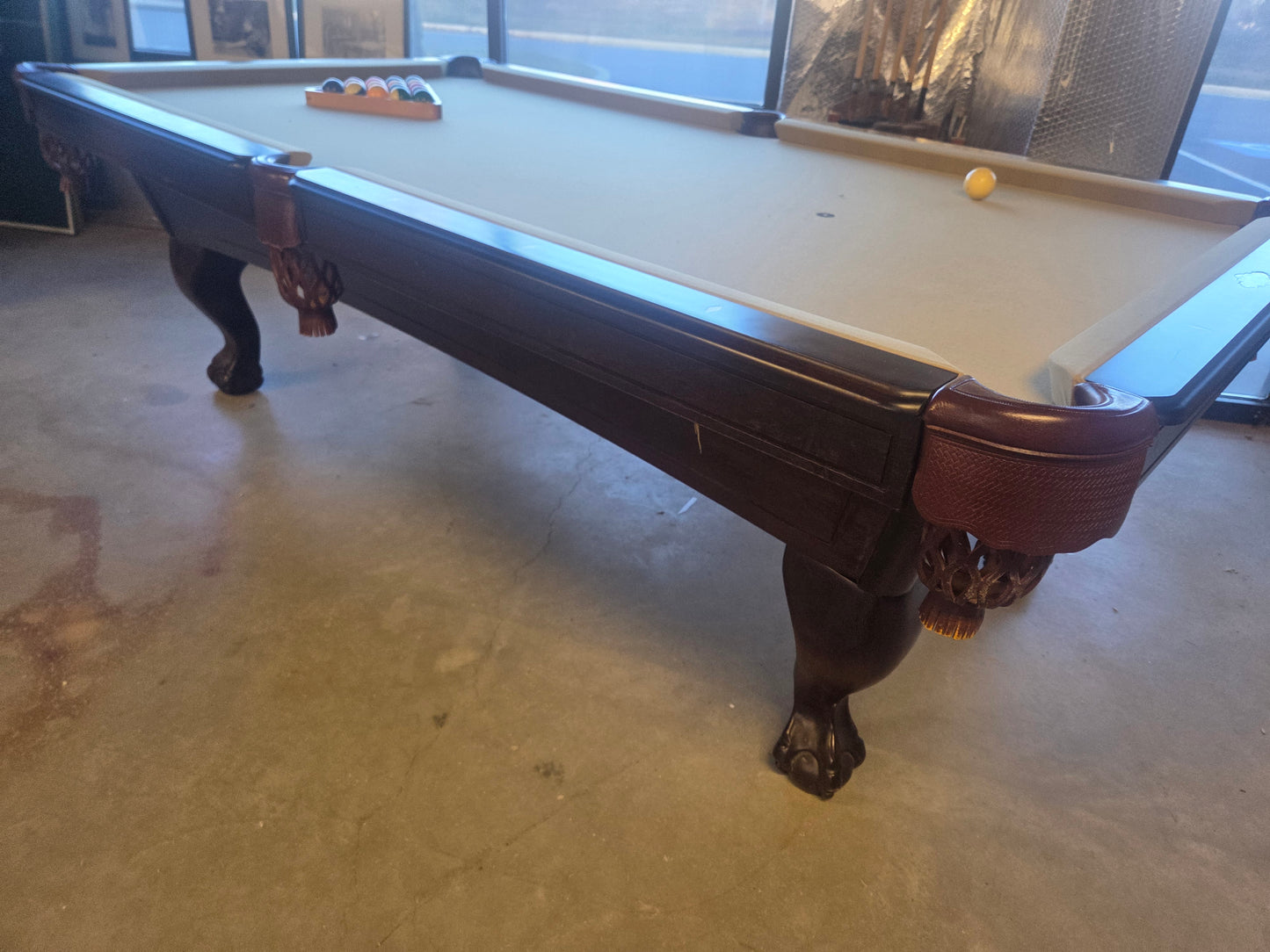 Brwn leather drop pockets