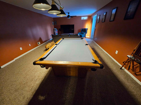 Wood table w/ slate bed