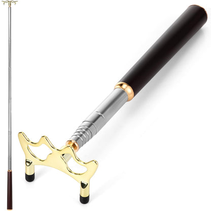Skylety Pool Cue Snooker Stick Pool Table Accessories Retractable Billiards Cue Rest with Removable Brass Bridge Head