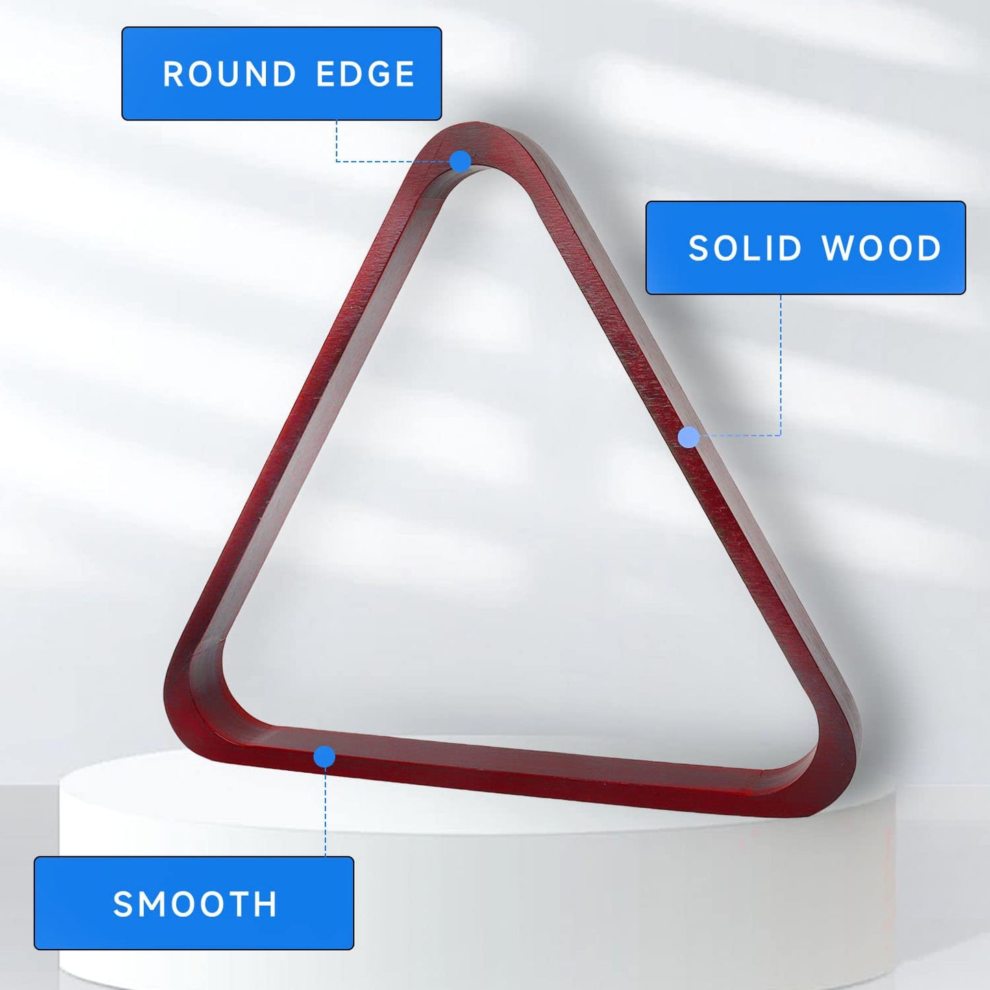 GSE Games & Sports Expert Solid Wood Billiard 8-Ball Triangle / 9-Ball Diamond Pool Ball Racks for 2-1/4" Pool Balls, Pool Table Accessories