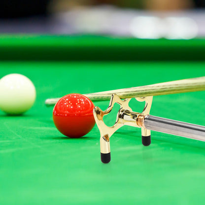 Skylety Pool Cue Snooker Stick Pool Table Accessories Retractable Billiards Cue Rest with Removable Brass Bridge Head