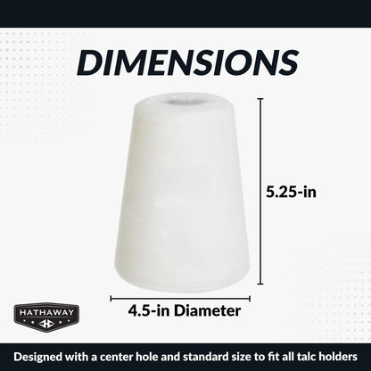 Hathaway Silver Cup Cone Talc Chalk, White