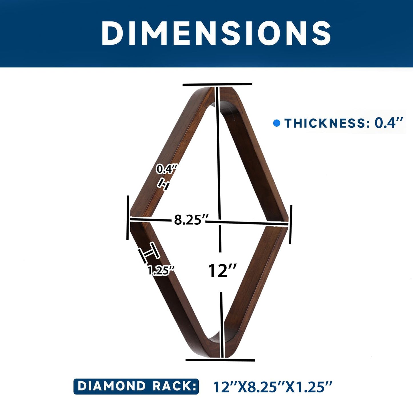 GSE Games & Sports Expert Solid Wood Billiard 8-Ball Triangle / 9-Ball Diamond Pool Ball Racks for 2-1/4" Pool Balls, Pool Table Accessories