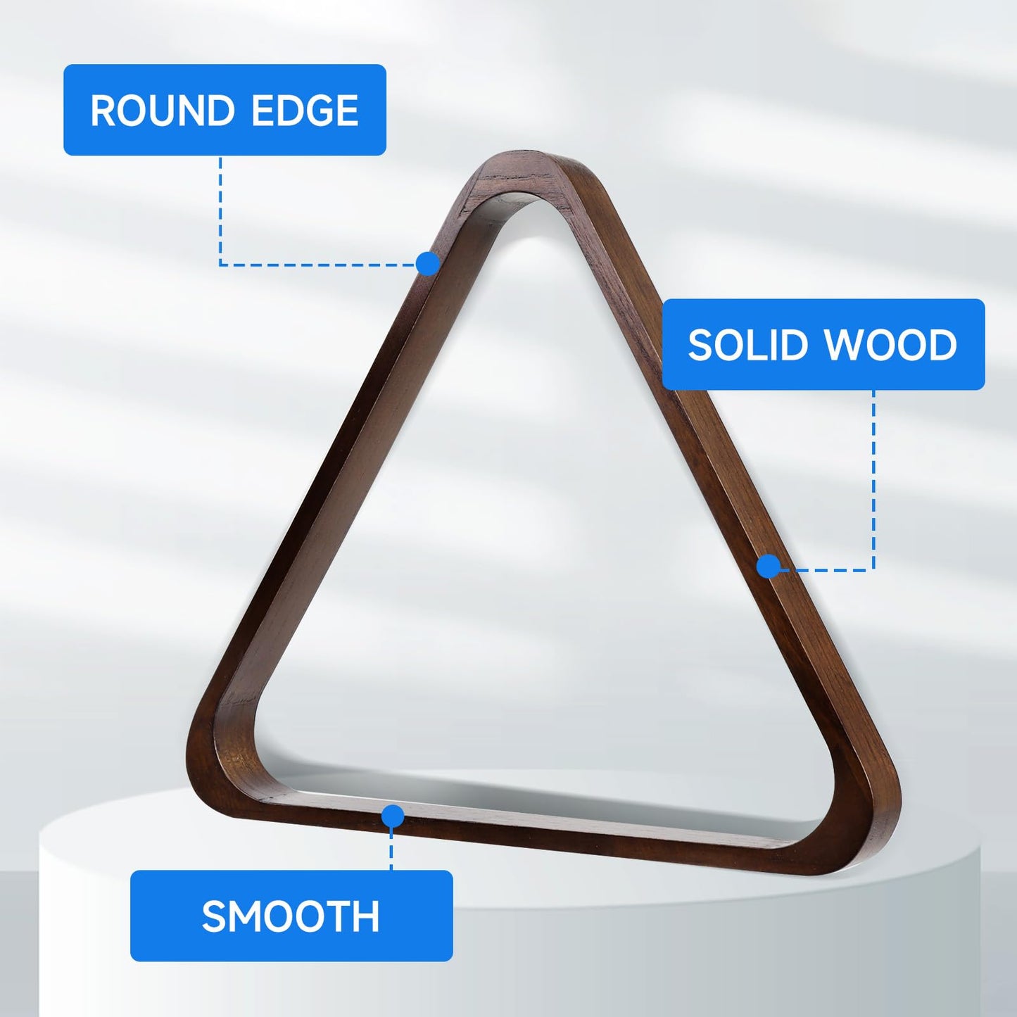 GSE Games & Sports Expert Solid Wood Billiard 8-Ball Triangle / 9-Ball Diamond Pool Ball Racks for 2-1/4" Pool Balls, Pool Table Accessories