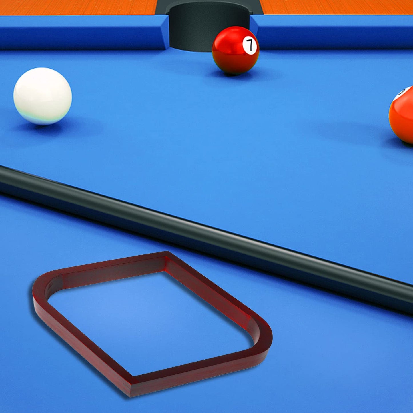 GSE Games & Sports Expert Solid Wood Billiard 8-Ball Triangle / 9-Ball Diamond Pool Ball Racks for 2-1/4" Pool Balls, Pool Table Accessories
