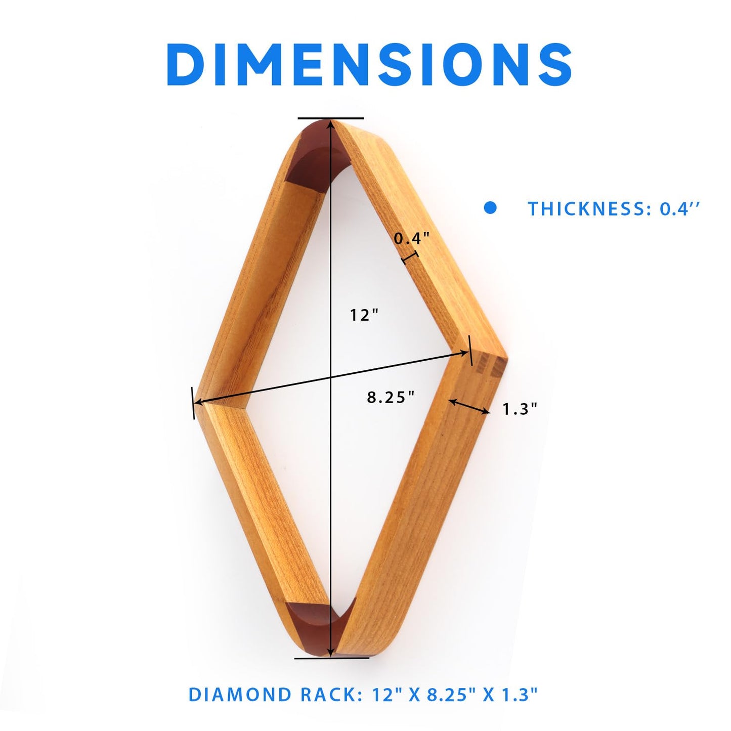 GSE Games & Sports Expert Solid Wood Billiard 8-Ball Triangle / 9-Ball Diamond Pool Ball Racks for 2-1/4" Pool Balls, Pool Table Accessories