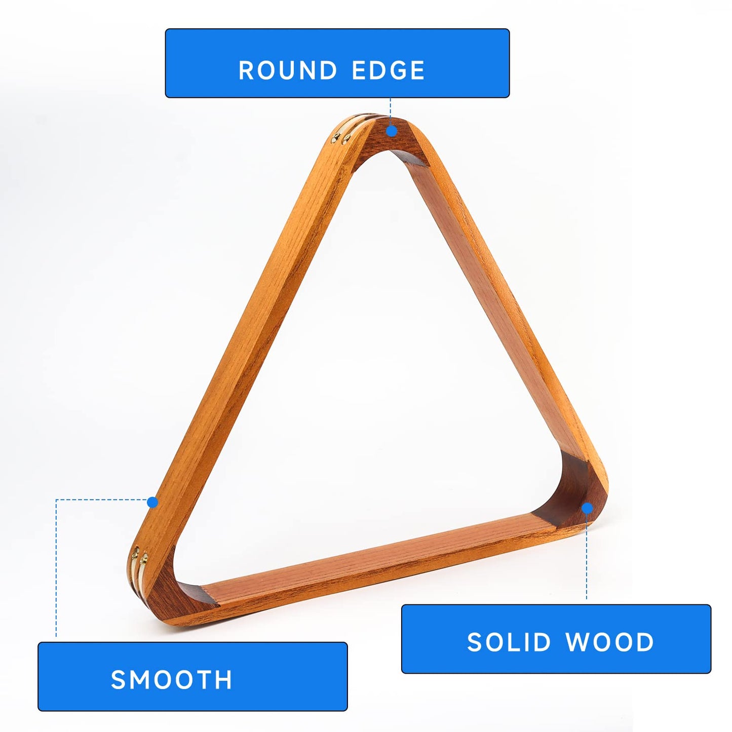 GSE Games & Sports Expert Solid Wood Billiard 8-Ball Triangle / 9-Ball Diamond Pool Ball Racks for 2-1/4" Pool Balls, Pool Table Accessories