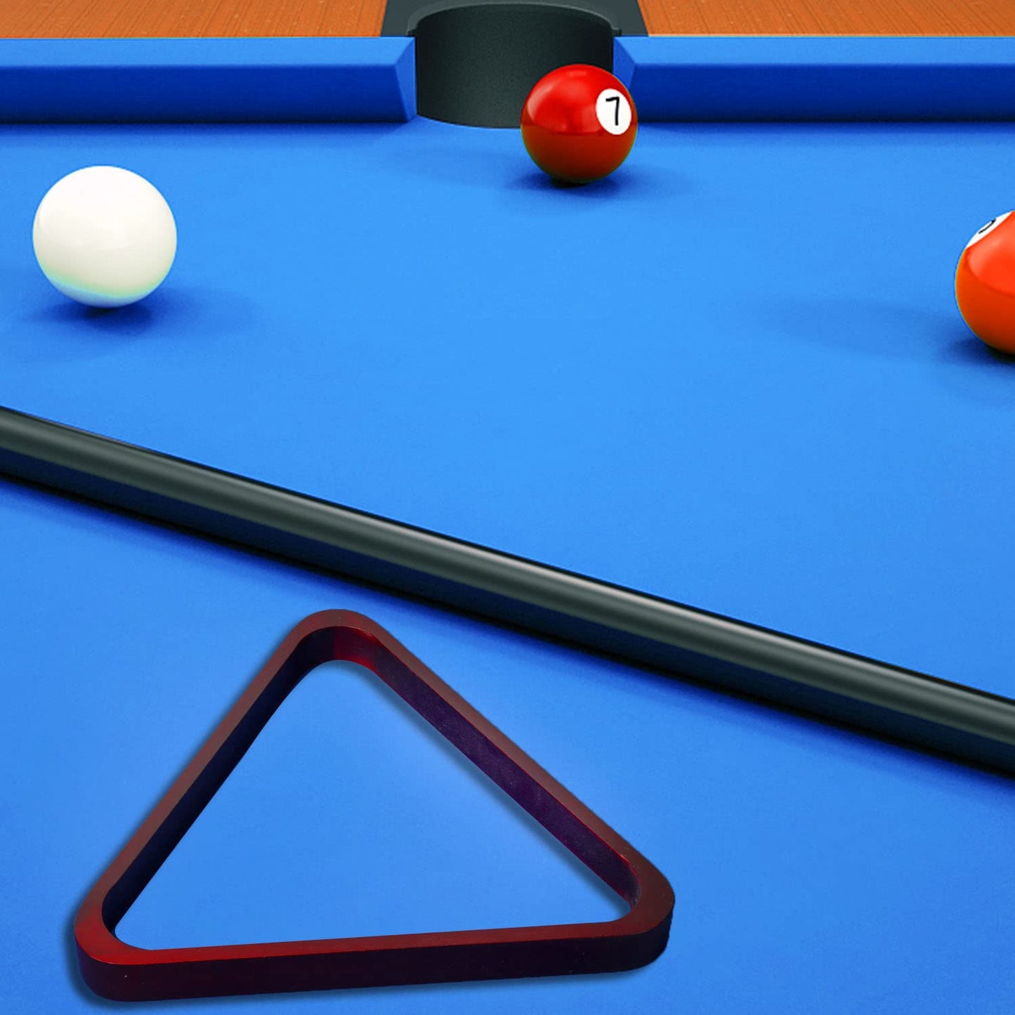 GSE Games & Sports Expert Solid Wood Billiard 8-Ball Triangle / 9-Ball Diamond Pool Ball Racks for 2-1/4" Pool Balls, Pool Table Accessories