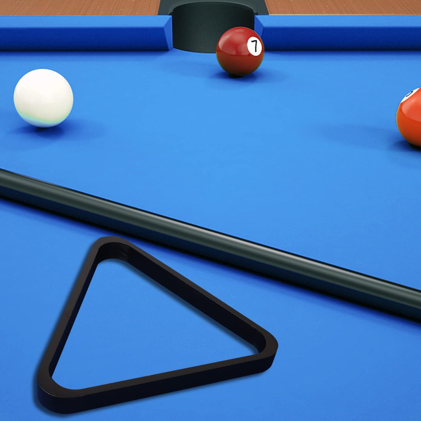 GSE Games & Sports Expert Solid Wood Billiard 8-Ball Triangle / 9-Ball Diamond Pool Ball Racks for 2-1/4" Pool Balls, Pool Table Accessories