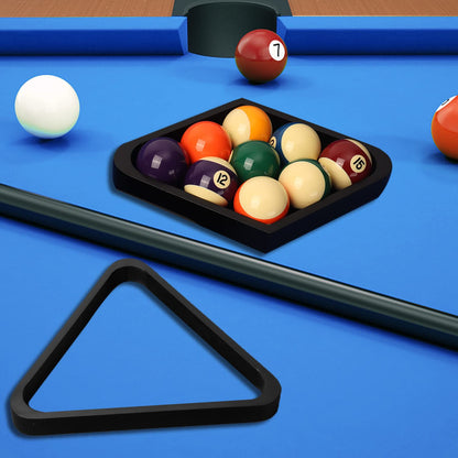 GSE Games & Sports Expert Solid Wood Billiard 8-Ball Triangle / 9-Ball Diamond Pool Ball Racks for 2-1/4" Pool Balls, Pool Table Accessories