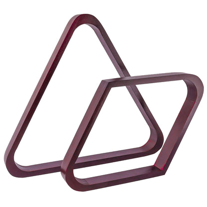 GSE Games & Sports Expert Solid Wood Billiard 8-Ball Triangle / 9-Ball Diamond Pool Ball Racks for 2-1/4" Pool Balls, Pool Table Accessories