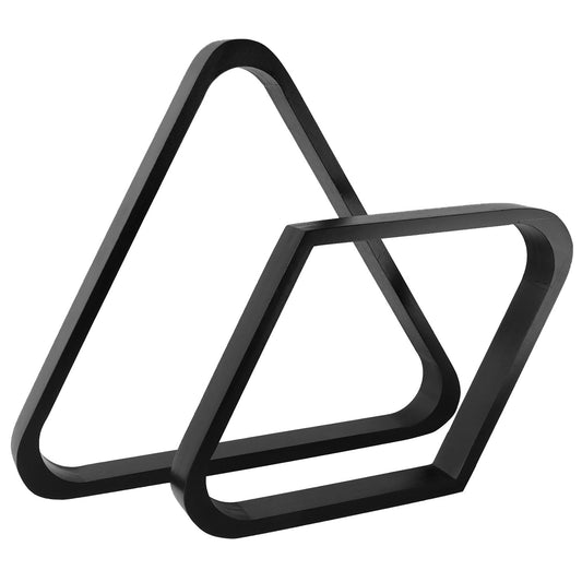 GSE Games & Sports Expert Solid Wood Billiard 8-Ball Triangle / 9-Ball Diamond Pool Ball Racks for 2-1/4" Pool Balls, Pool Table Accessories