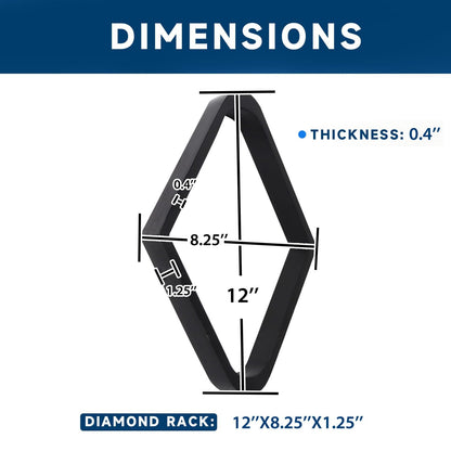 GSE Games & Sports Expert Solid Wood Billiard 8-Ball Triangle / 9-Ball Diamond Pool Ball Racks for 2-1/4" Pool Balls, Pool Table Accessories