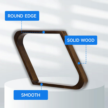 GSE Games & Sports Expert Solid Wood Billiard 8-Ball Triangle / 9-Ball Diamond Pool Ball Racks for 2-1/4" Pool Balls, Pool Table Accessories