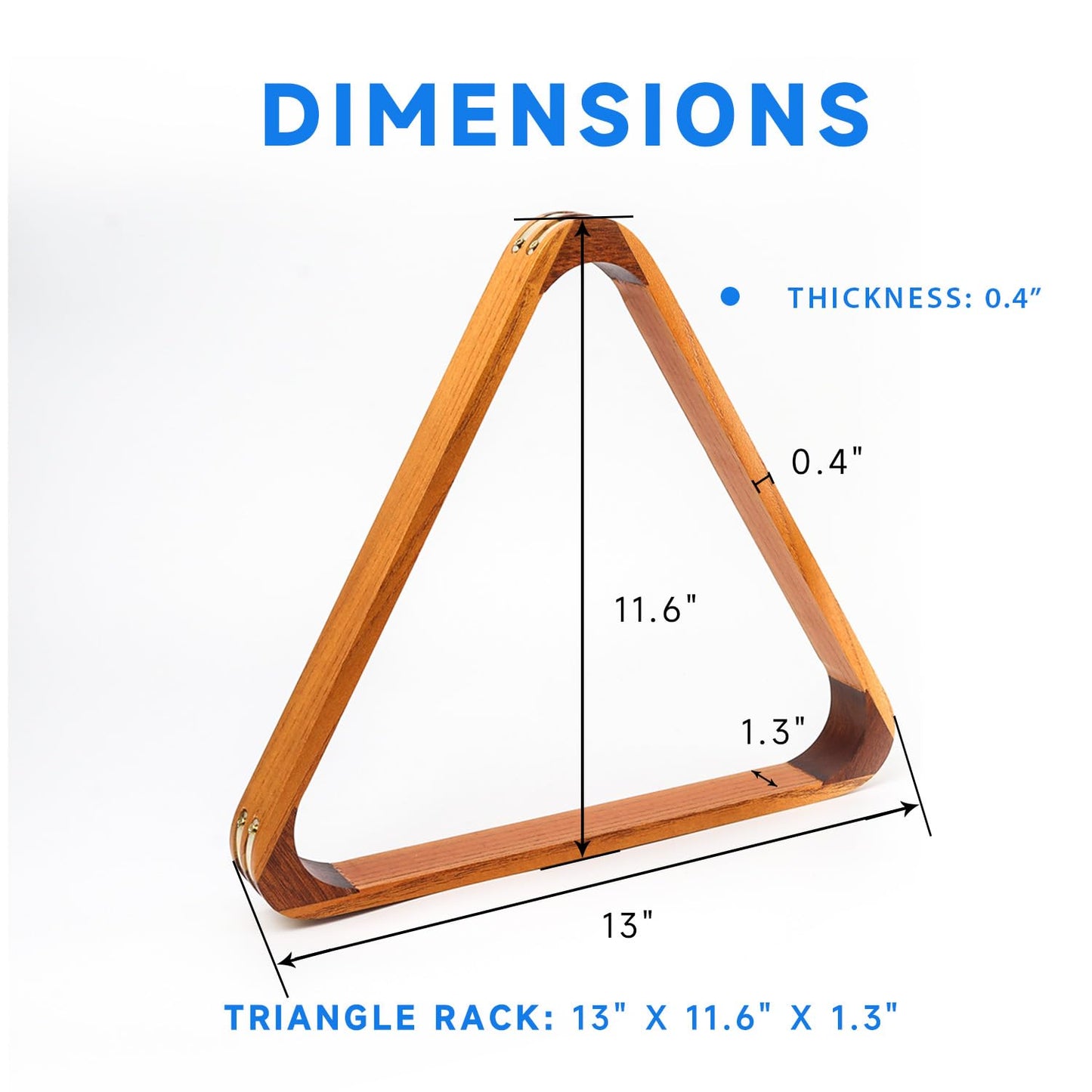 GSE Games & Sports Expert Solid Wood Billiard 8-Ball Triangle / 9-Ball Diamond Pool Ball Racks for 2-1/4" Pool Balls, Pool Table Accessories