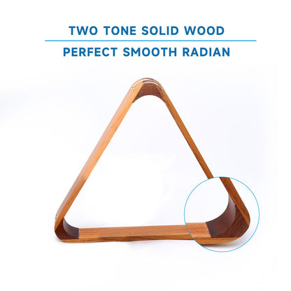 GSE Games & Sports Expert Solid Wood Billiard 8-Ball Triangle / 9-Ball Diamond Pool Ball Racks for 2-1/4" Pool Balls, Pool Table Accessories