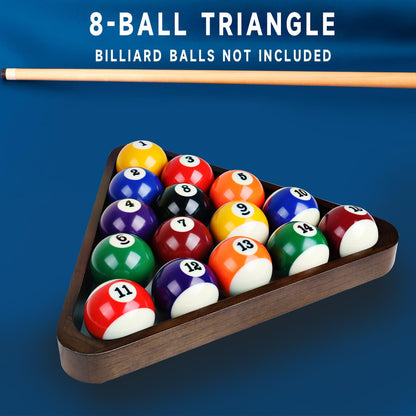 GSE Games & Sports Expert Solid Wood Billiard 8-Ball Triangle / 9-Ball Diamond Pool Ball Racks for 2-1/4" Pool Balls, Pool Table Accessories