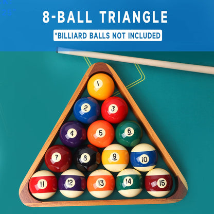 GSE Games & Sports Expert Solid Wood Billiard 8-Ball Triangle / 9-Ball Diamond Pool Ball Racks for 2-1/4" Pool Balls, Pool Table Accessories