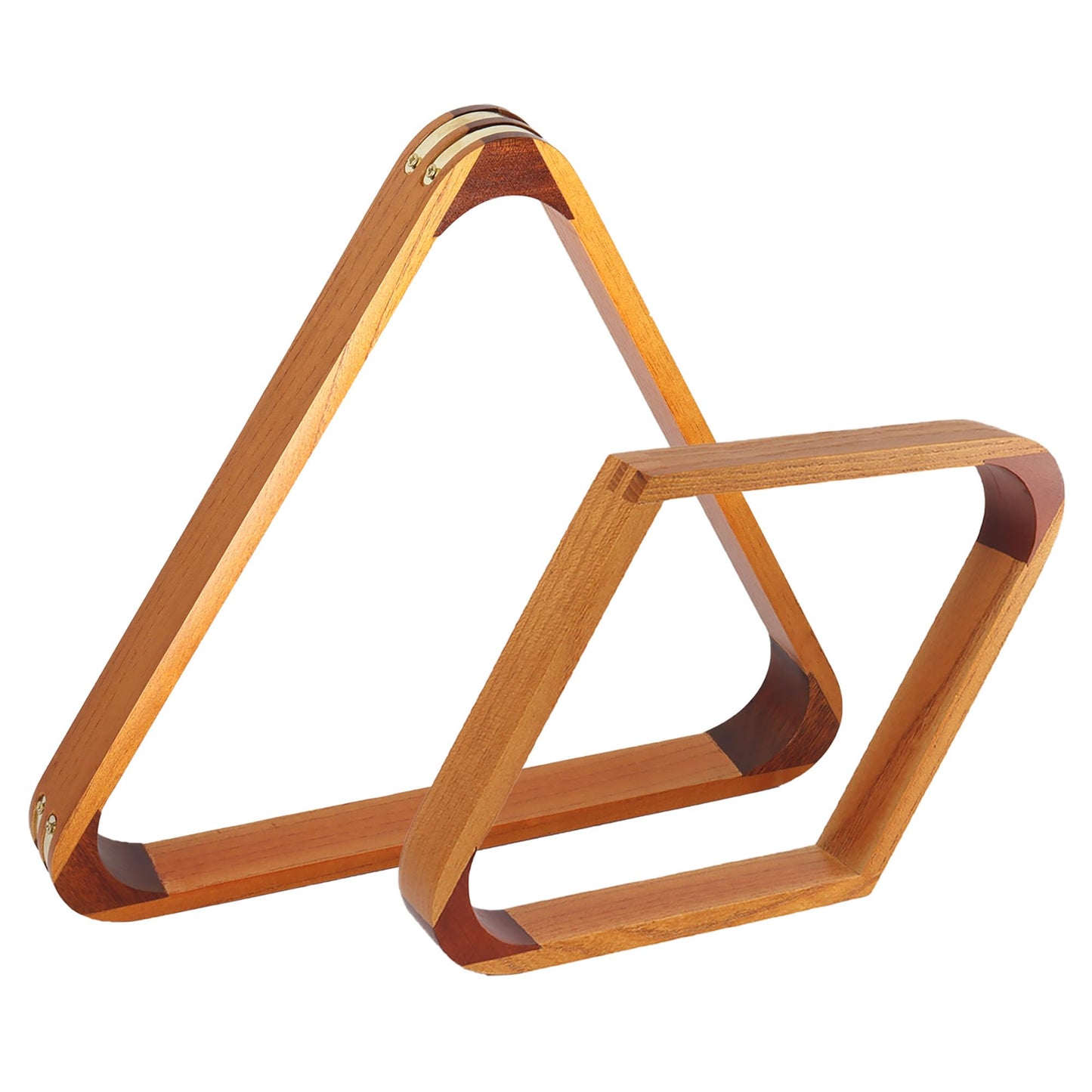 GSE Games & Sports Expert Solid Wood Billiard 8-Ball Triangle / 9-Ball Diamond Pool Ball Racks for 2-1/4" Pool Balls, Pool Table Accessories