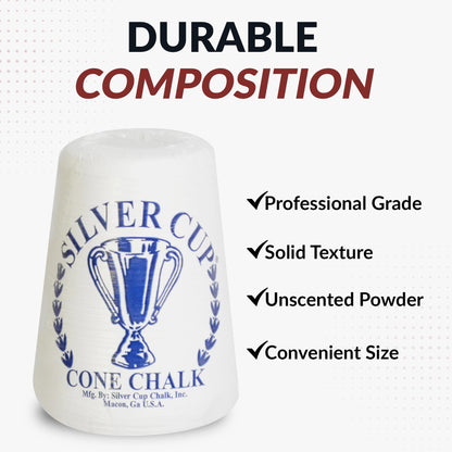 Hathaway Silver Cup Cone Talc Chalk, White