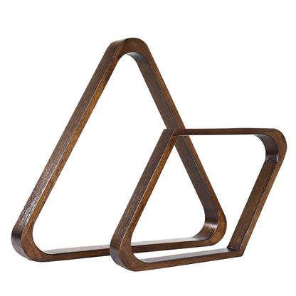 GSE Games & Sports Expert Solid Wood Billiard 8-Ball Triangle / 9-Ball Diamond Pool Ball Racks for 2-1/4" Pool Balls, Pool Table Accessories