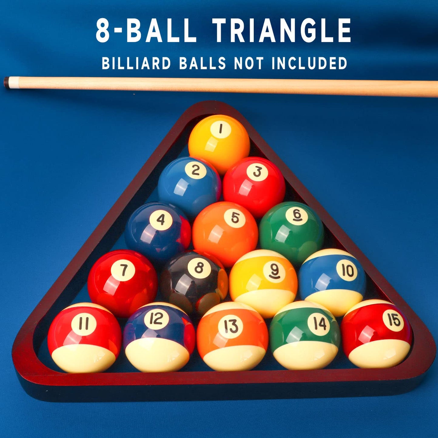 GSE Games & Sports Expert Solid Wood Billiard 8-Ball Triangle / 9-Ball Diamond Pool Ball Racks for 2-1/4" Pool Balls, Pool Table Accessories