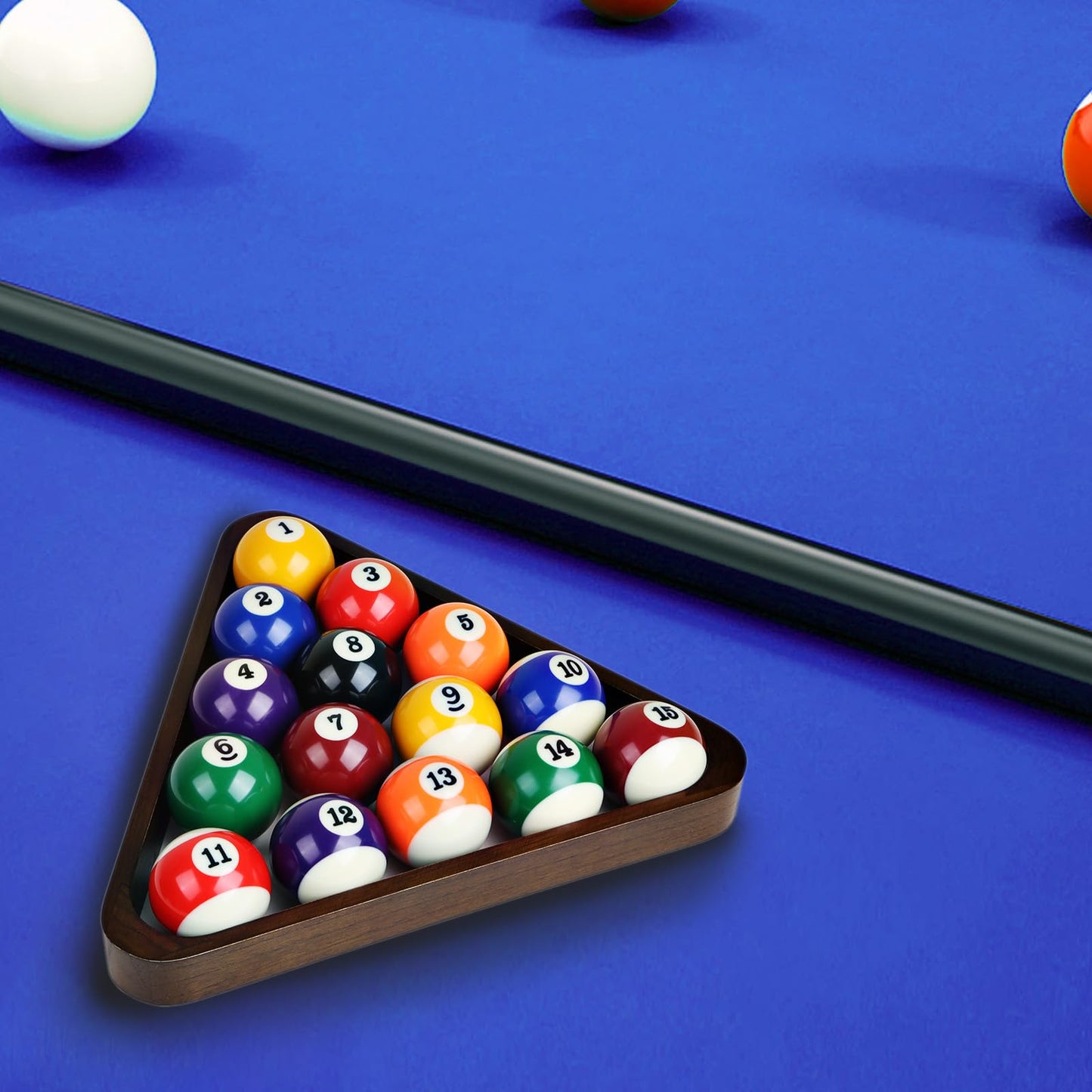 GSE Games & Sports Expert Solid Wood Billiard 8-Ball Triangle / 9-Ball Diamond Pool Ball Racks for 2-1/4" Pool Balls, Pool Table Accessories