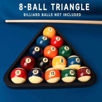 GSE Games & Sports Expert Solid Wood Billiard 8-Ball Triangle / 9-Ball Diamond Pool Ball Racks for 2-1/4" Pool Balls, Pool Table Accessories