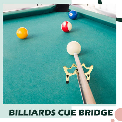 Skylety Pool Cue Snooker Stick Pool Table Accessories Retractable Billiards Cue Rest with Removable Brass Bridge Head