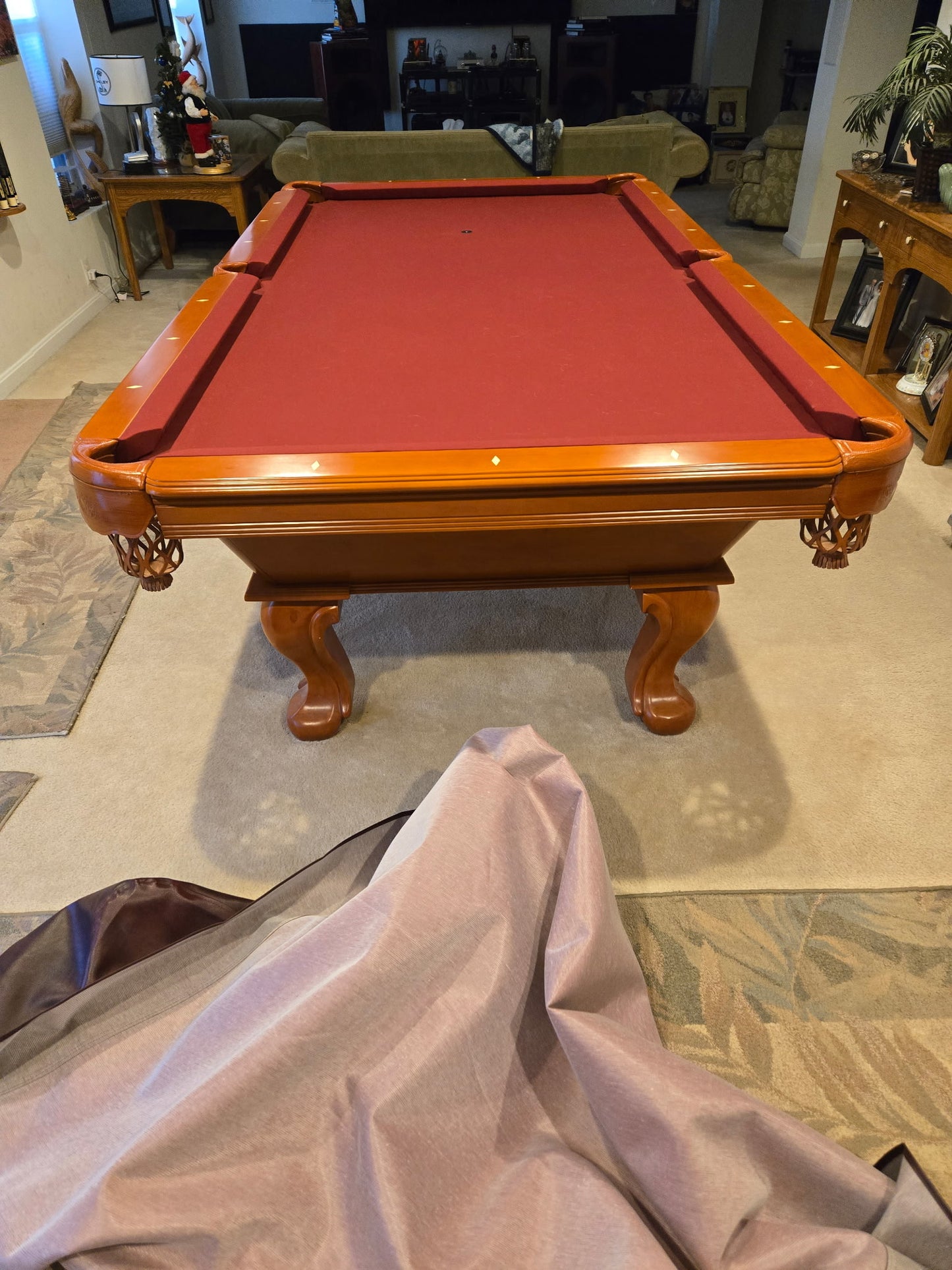 Maroon felt