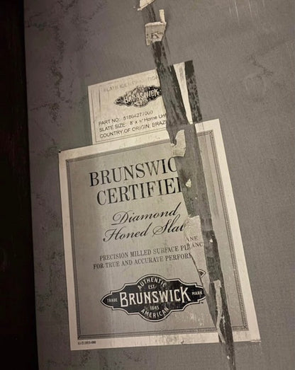Vintage Brunswick certification card 
