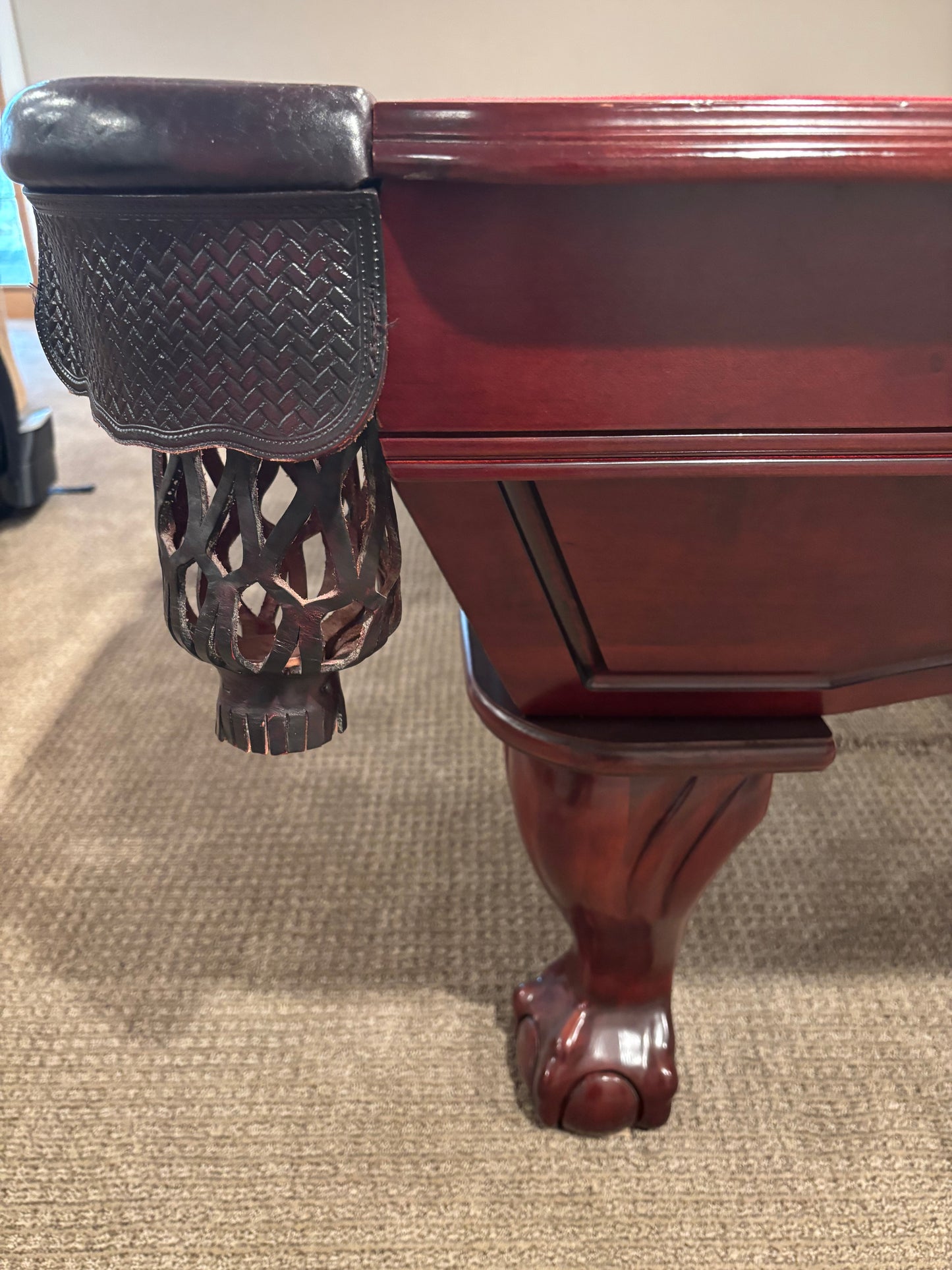 Leather drop pockets