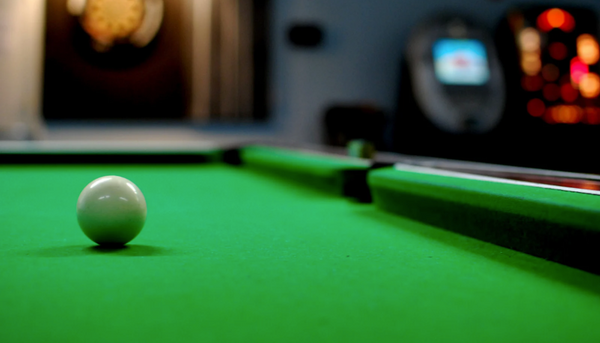 Cue Ball on a pool table
