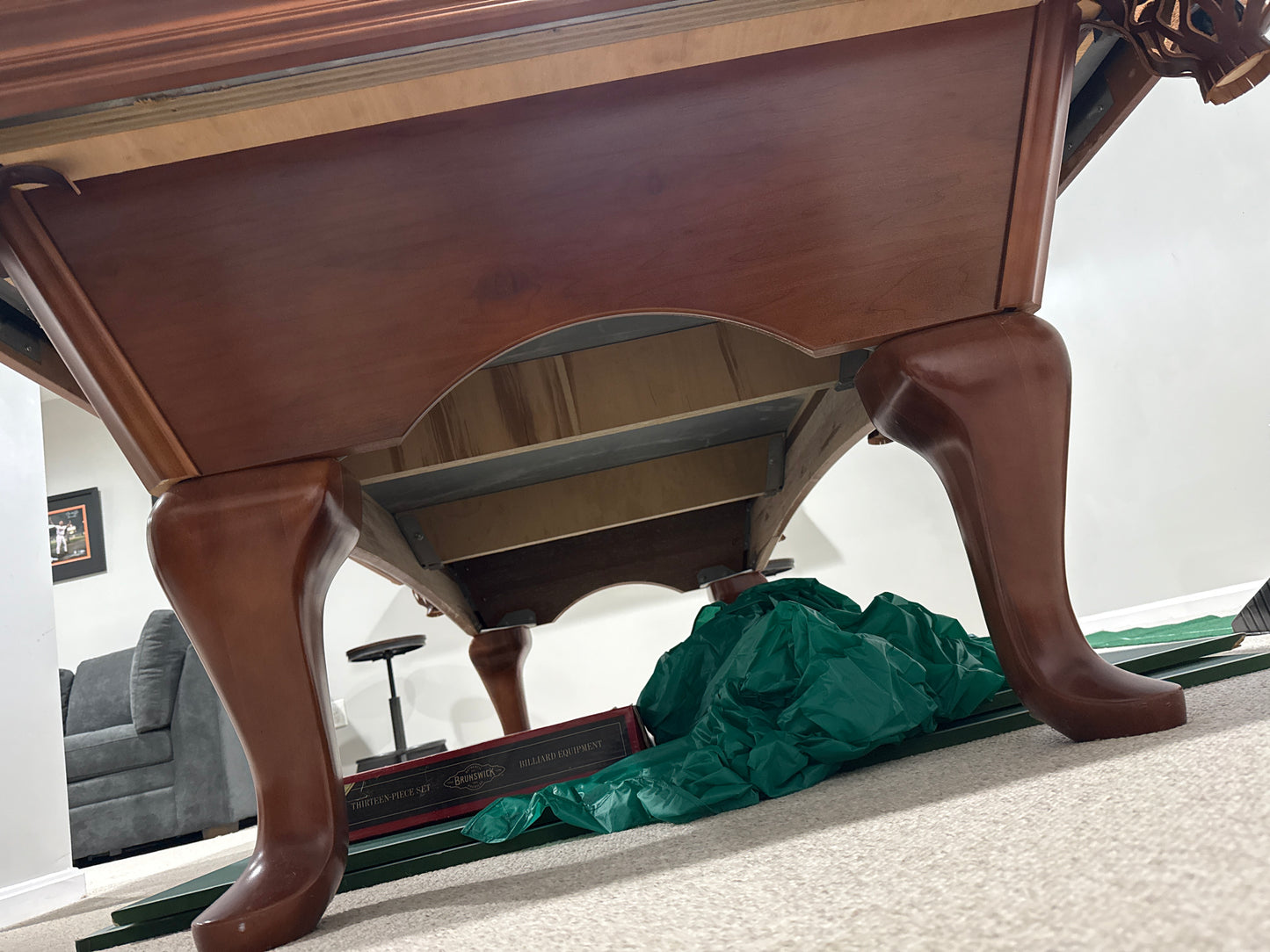 Slate view/ underside of table