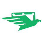 Eagle flying over pool table icon