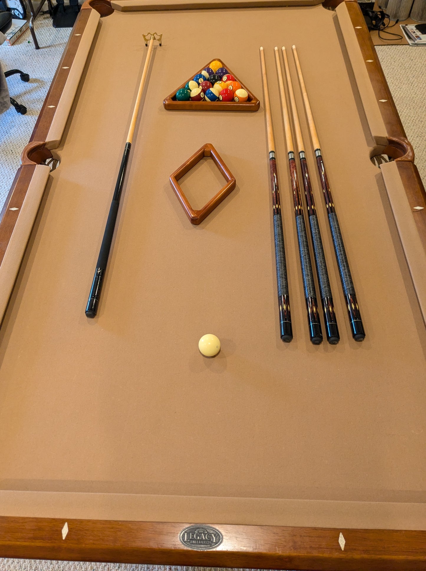 Tan/Brown felt table